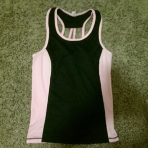 Pink and plack athletic tank top